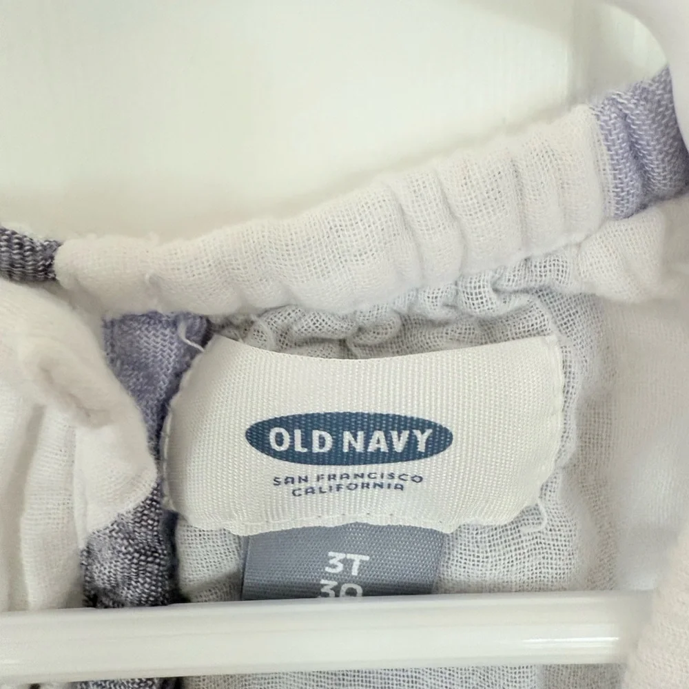 Old Navy White and Navy Plaid Halter Tank Top